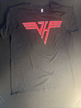 Van Halen Shirt Mens Medium Black Graphic Band Tee Y2K Anvil Rock & Roll